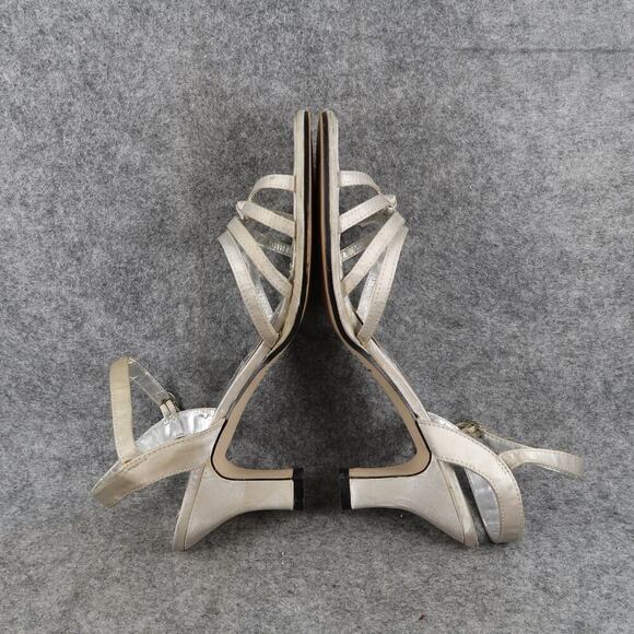 Mudd Shoes Womens 8 Strappy Pumps Heels Ankle Strap Retro Y2k Fashion Metallic - Picture 11 of 15